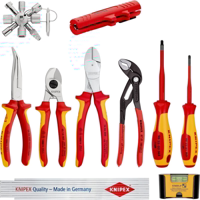 foto del prodotto knipex 00 20 90 v01 assortimento di ampliamento elettro 1 10 pezzi
