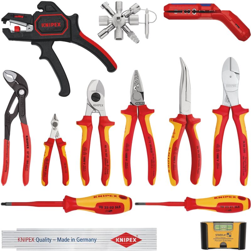 foto del prodotto knipex 00 20 90 v02 assortimento di ampliamento elettro 2 14 pezzi