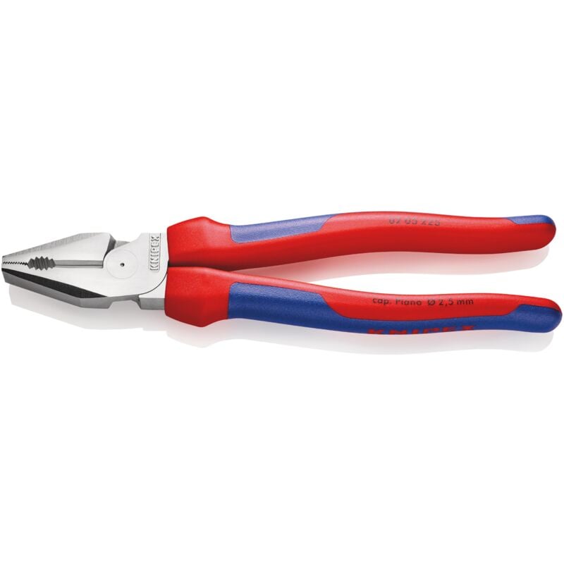 immagine 0 del prodotto knipex 02 05 225 pinza universale tipo forte rivestiti in materiale bicomponente cromata 225 mm