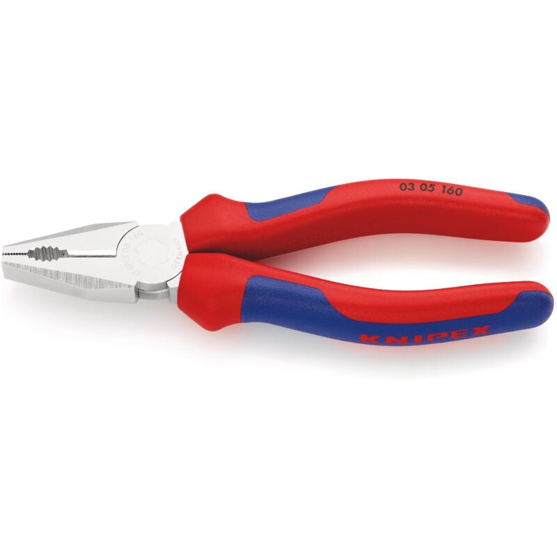 foto del prodotto knipex 03 05 160 pinza universale rivestiti in materiale bicomponente cromata 160 mm