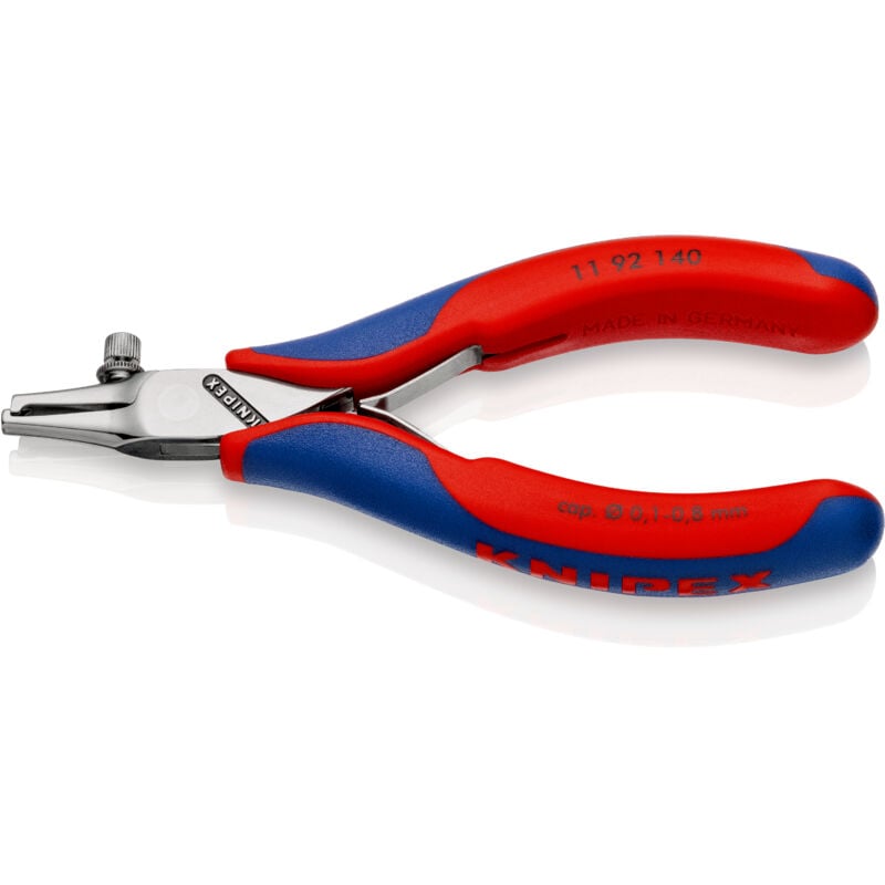 foto del prodotto knipex 11 92 140 pinza spelacavi per elettronica rivestiti in materiale bicomponente 140 mm