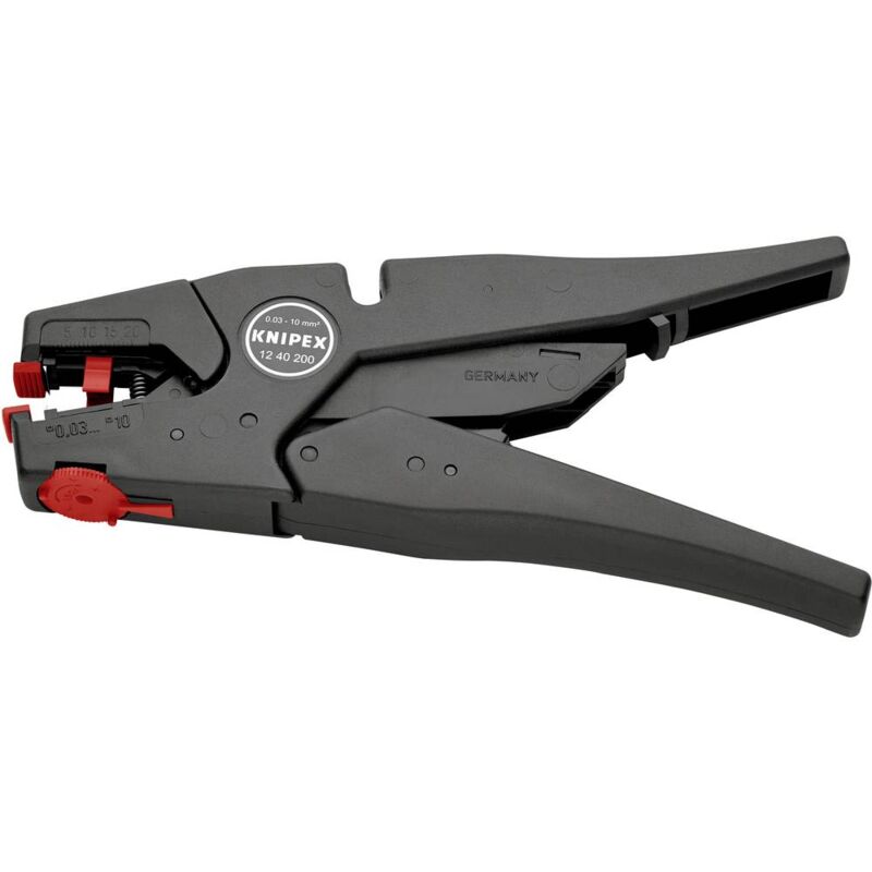 foto del prodotto knipex 12 40 200 pinza spelacavi automatica 0.03 fino a 10 mm 7 fino a 32