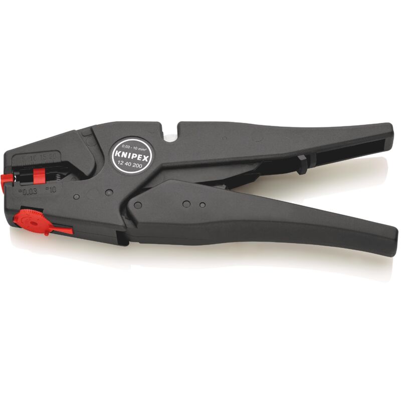 foto del prodotto knipex 12 40 200 pinza spelacavi frontale a regolazione automatica 200 mm