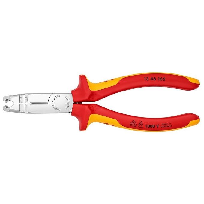 foto del prodotto knipex 13 46 165 pinza spellacavi rosso, giallo