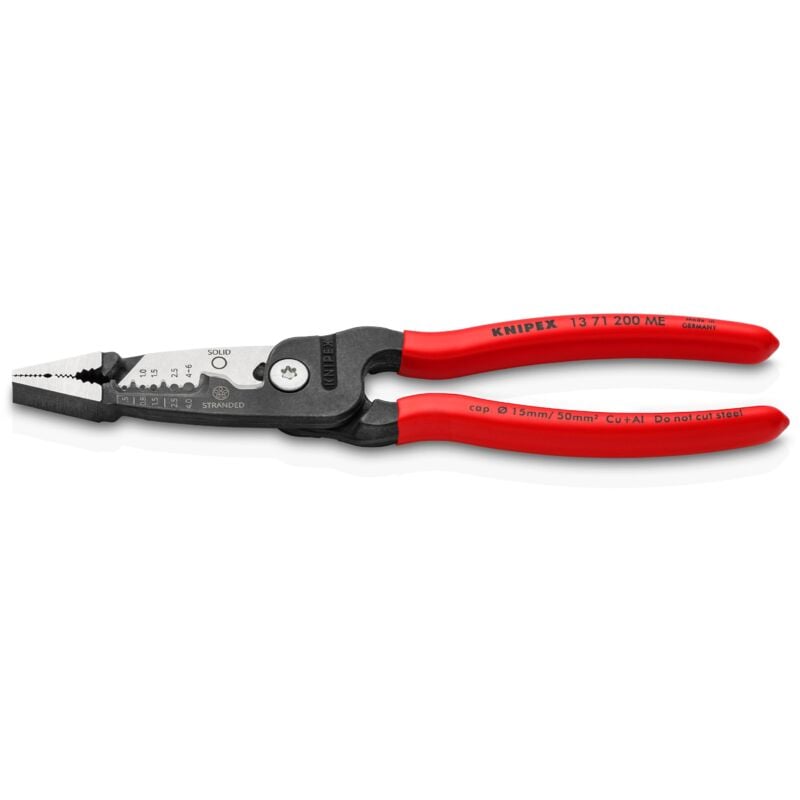 foto del prodotto knipex 13 71 200 me pinza multifunzione per elettricisti pinze multifunzione per elettricisti modello metrico rivestiti in resina sintetica