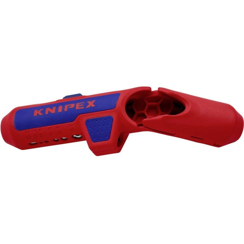 foto del prodotto knipex 16 95 01 sb ergostrip utensile di sguainatura adatto per cavi rotondi, cavo per ambienti umidi, cavo dati, cavo