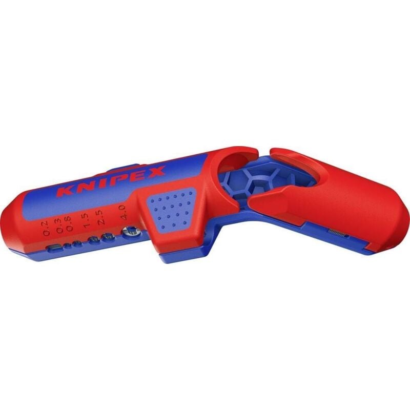 foto del prodotto knipex - 16 95 03 sb ergostrip pv abmantelungswerkzeug coltello spelafili adatto per cavi rotondi, cavo solare 4 fino a