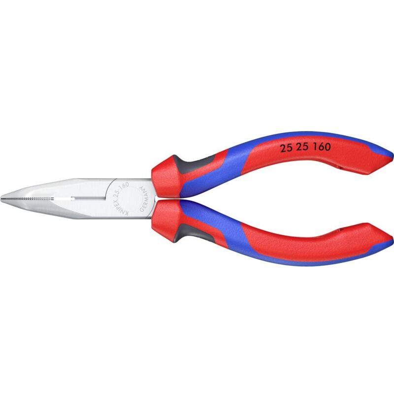 foto del prodotto knipex 25 25 160 pinza per meccanica con becchi mezzotondi con tronchese pinza per radiotecnici rivestiti in materiale bicomponente cromata 160