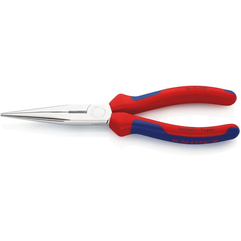 foto del prodotto knipex 26 15 200 pinza per meccanica con becchi mezzotondi con tronchese pinza a becchi di cicogna rivestiti in materiale bicomponente cromata