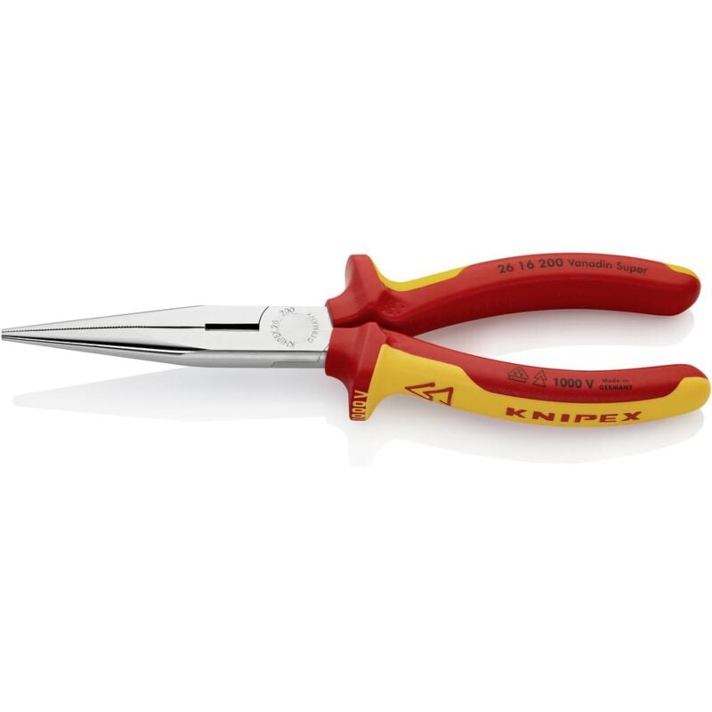 foto del prodotto knipex 26 16 200 sb pinza con becchi mezzotondi 200 mm