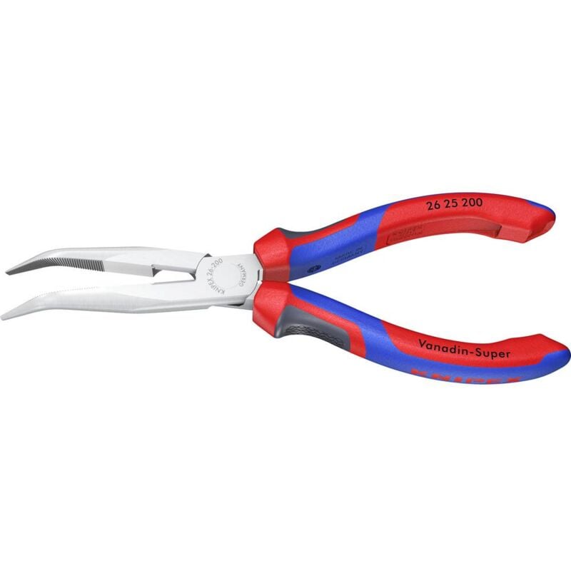 foto del prodotto knipex 26 25 200 elettronica e meccanica di precisione pinza con becchi mezzotondi angolati 40 acciaio elettrico al va