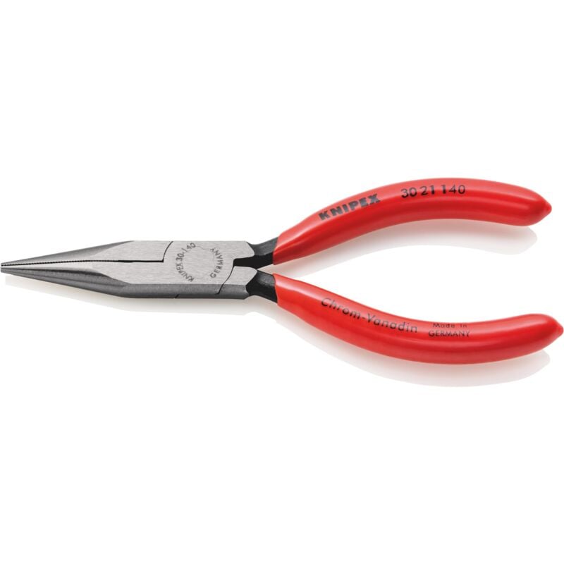 foto del prodotto knipex 30 21 140 pinza per meccanica a becchi lunghi rivestiti in resina sintetica bonderizzata nera 140 mm
