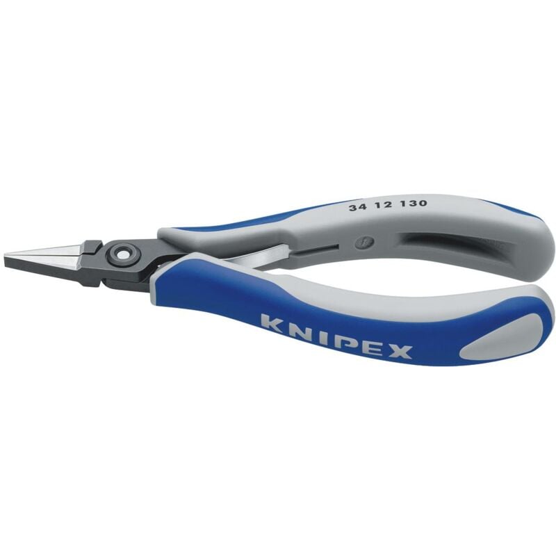 foto del prodotto knipex 34 12 130 pinza di precisione speciale per elettronica rivestiti in materiale bicomponente brunita 135 mm