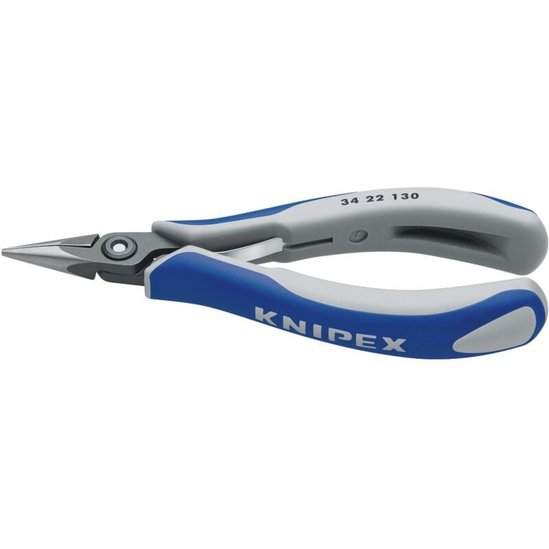 foto del prodotto knipex 34 22 130 pinza di precisione speciale per elettronica rivestiti in materiale bicomponente brunita 135 mm