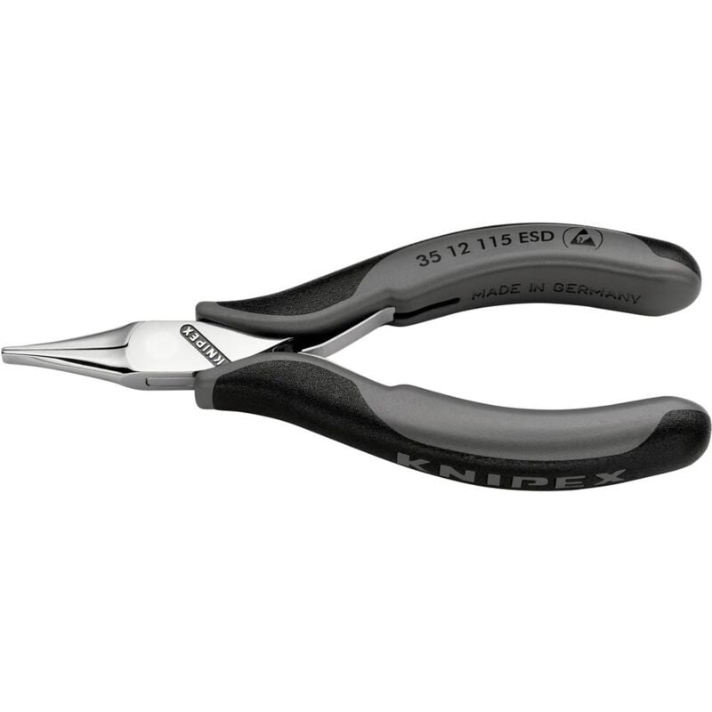 foto del prodotto knipex 35 12 115 esd esd pinza a becchi lunghi dritti 115 mm