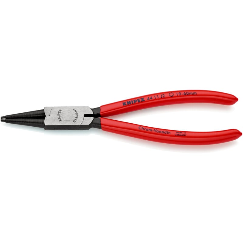 foto del prodotto knipex 44 11 j2 pinza per anelli di sicurezza per anelli di sicurezza interni a fori rivestiti in resina sintetica atramentata nera 180 mm
