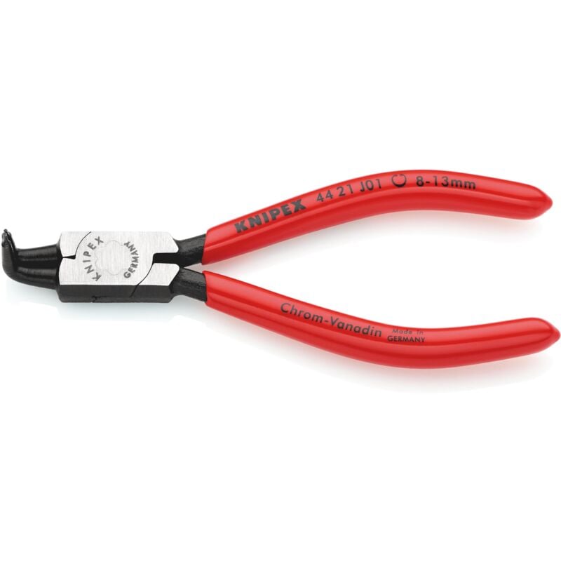 foto del prodotto knipex 44 21 j01 pinza per anelli di sicurezza per anelli di sicurezza interni a fori rivestiti in resina sintetica bonderizzata nera 130 mm
