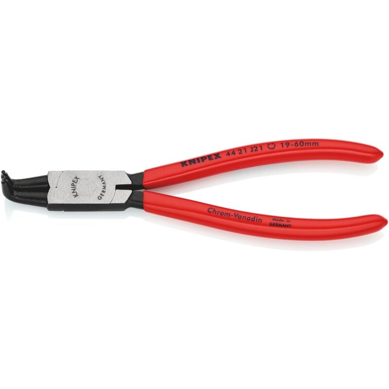foto del prodotto knipex 44 21 j21 pinza per anelli di sicurezza per anelli di sicurezza interni a fori rivestiti in resina sintetica bonderizzata nera 170 mm