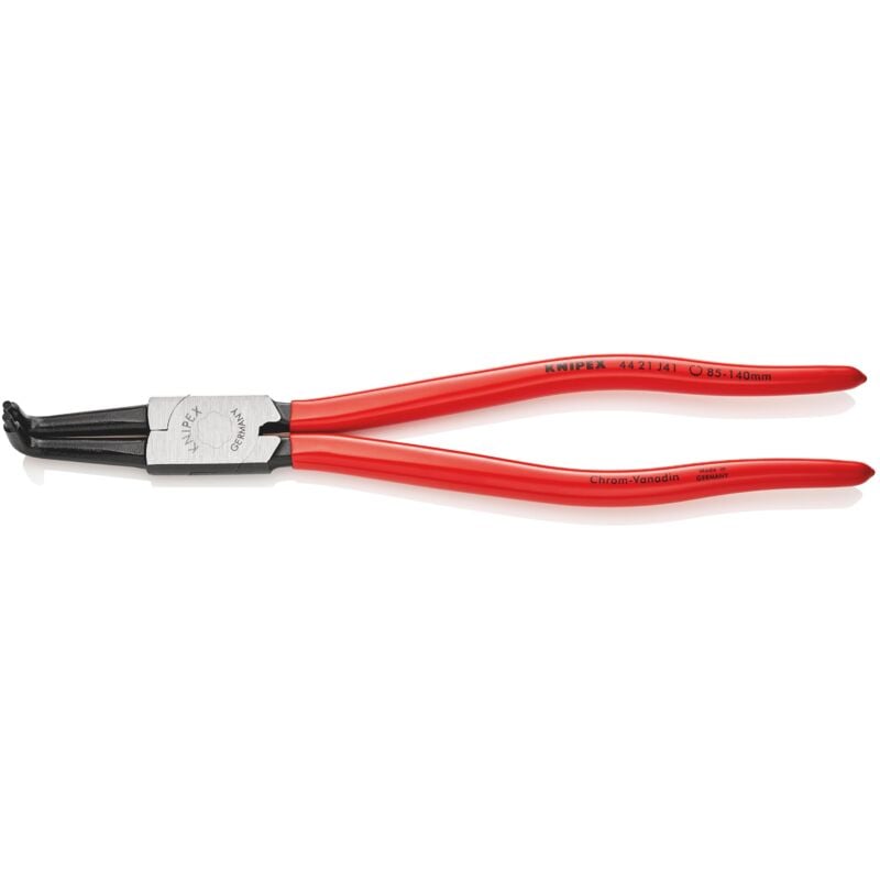 foto del prodotto knipex 44 21 j41 pinza per anelli di sicurezza per anelli di sicurezza interni a fori rivestiti in resina sintetica bonderizzata nera 300 mm