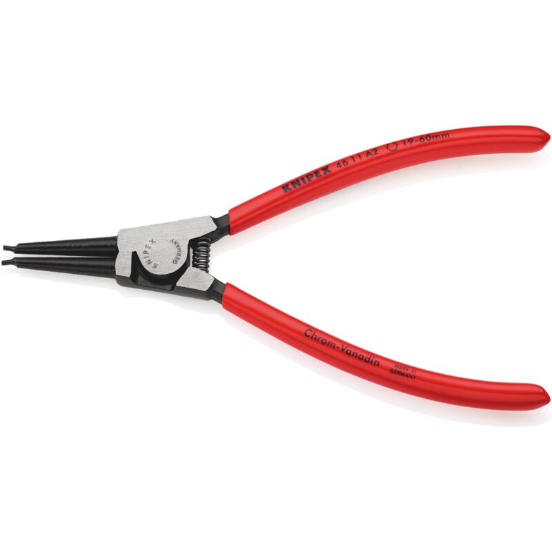foto del prodotto knipex 46 11 a2 pinza per anelli di sicurezza per anelli di sicurezza esterni su alberi rivestiti in resina sintetica bonderizzata nera 180 mm