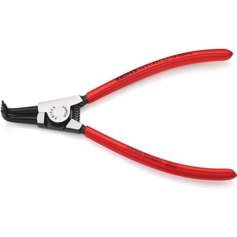 foto del prodotto knipex 46 21 a21 pinza per anelli di sicurezza per anelli di sicurezza esterni su alberi rivestiti in resina sintetica atramentata nera 170 mm
