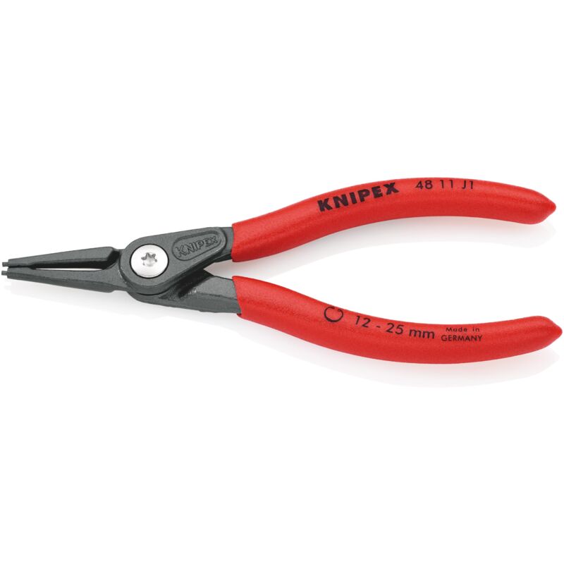 foto del prodotto knipex 48 11 j1 pinza di precisione per anelli di sicurezza per anelli di sicurezza interni a fori rivestiti in resina sintetica antiscivolo