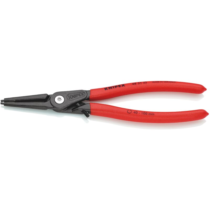 foto del prodotto knipex 48 31 j3 pinza di precisione per anelli di sicurezza per anelli di sicurezza interni a fori con meccanismo di limitazione apertura chiusura
