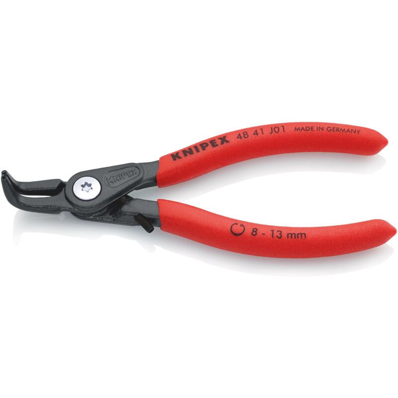foto del prodotto knipex 48 41 j01 pinza di precisione per anelli di sicurezza per anelli di sicurezza interni a fori rivestiti in resina sintetica antiscivolo