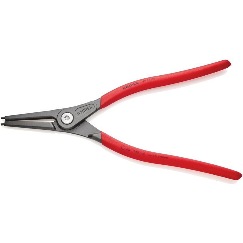 foto del prodotto knipex 49 11 a4 pinza di precisione per anelli di sicurezza per anelli di sicurezza esterni su alberi rivestiti in resina sintetica antiscivolo