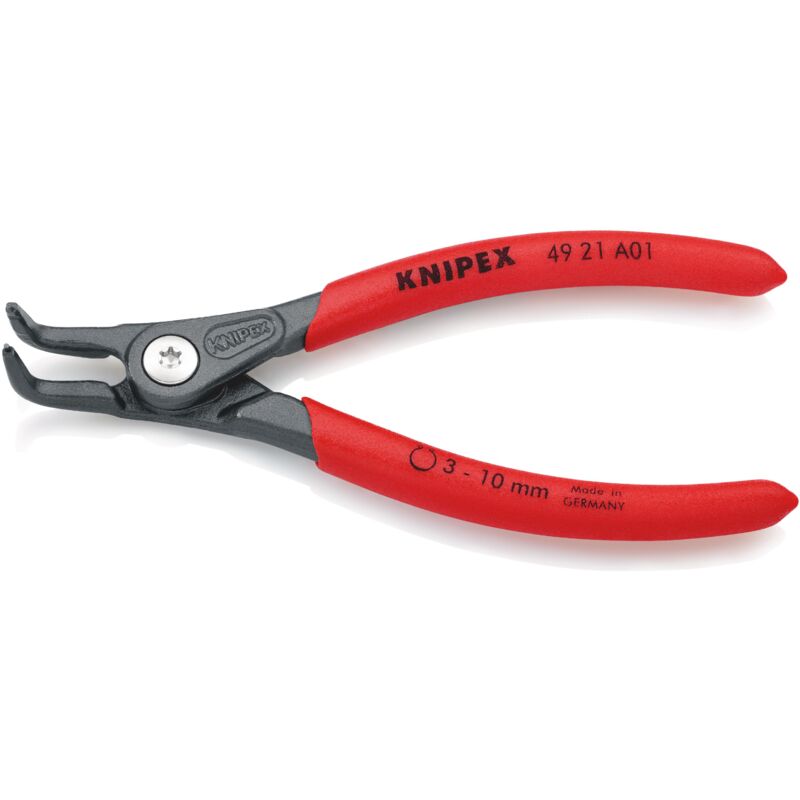 foto del prodotto knipex 49 21 a01 pinza di precisione per anelli di sicurezza per anelli di sicurezza esterni su alberi rivestiti in resina sintetica antiscivolo