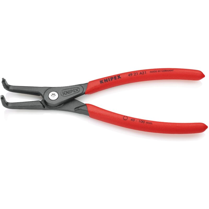 foto del prodotto knipex 49 21 a31 pinza di precisione per anelli di sicurezza per anelli di sicurezza esterni su alberi rivestiti in resina sintetica antiscivolo