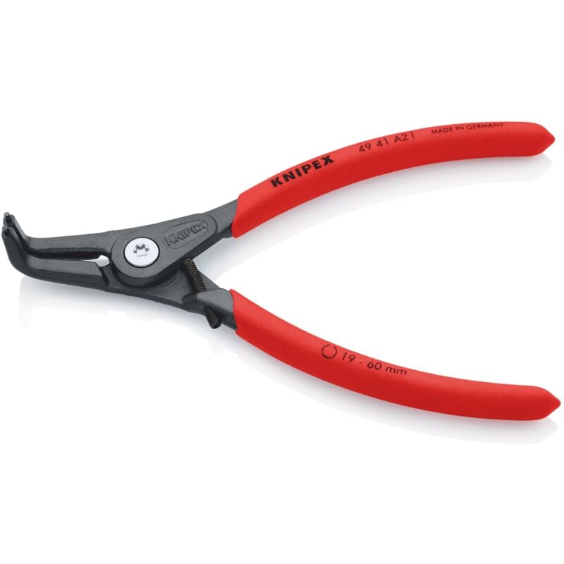 foto del prodotto knipex 49 41 a21 pinza di precisione per anelli di sicurezza per anelli di sicurezza esterni su alberi rivestiti in resina sintetica antiscivolo
