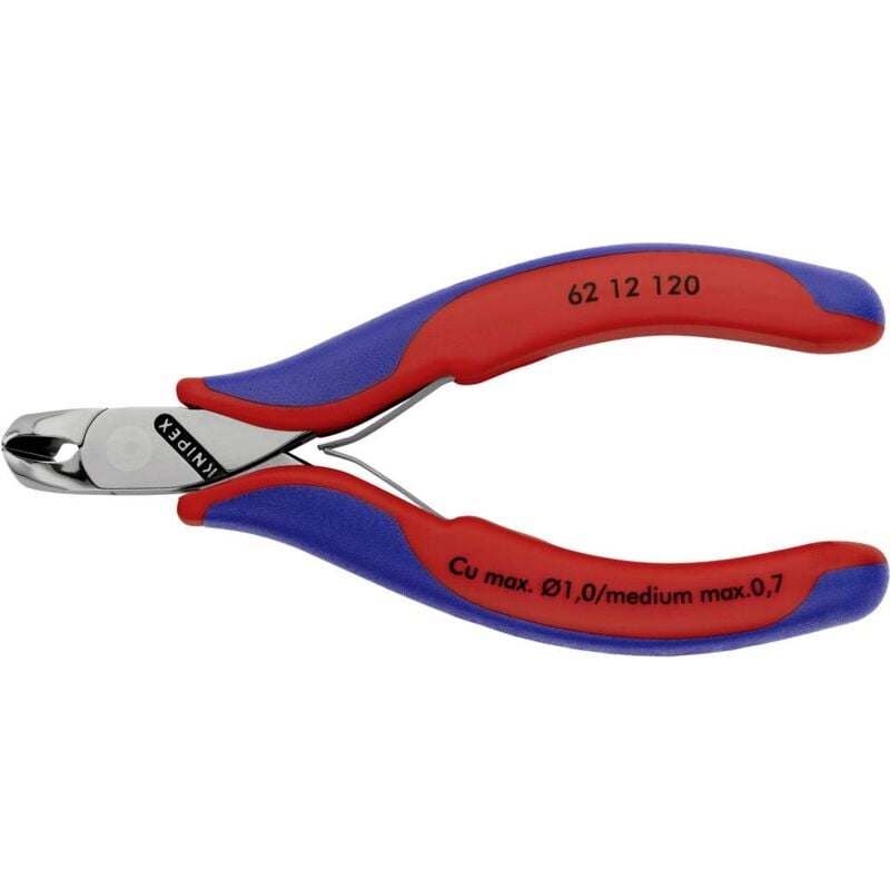 foto del prodotto knipex 62 12 120 tronchese per elettronica con taglienti inclinati rivestiti in materiale bicomponente 120 mm