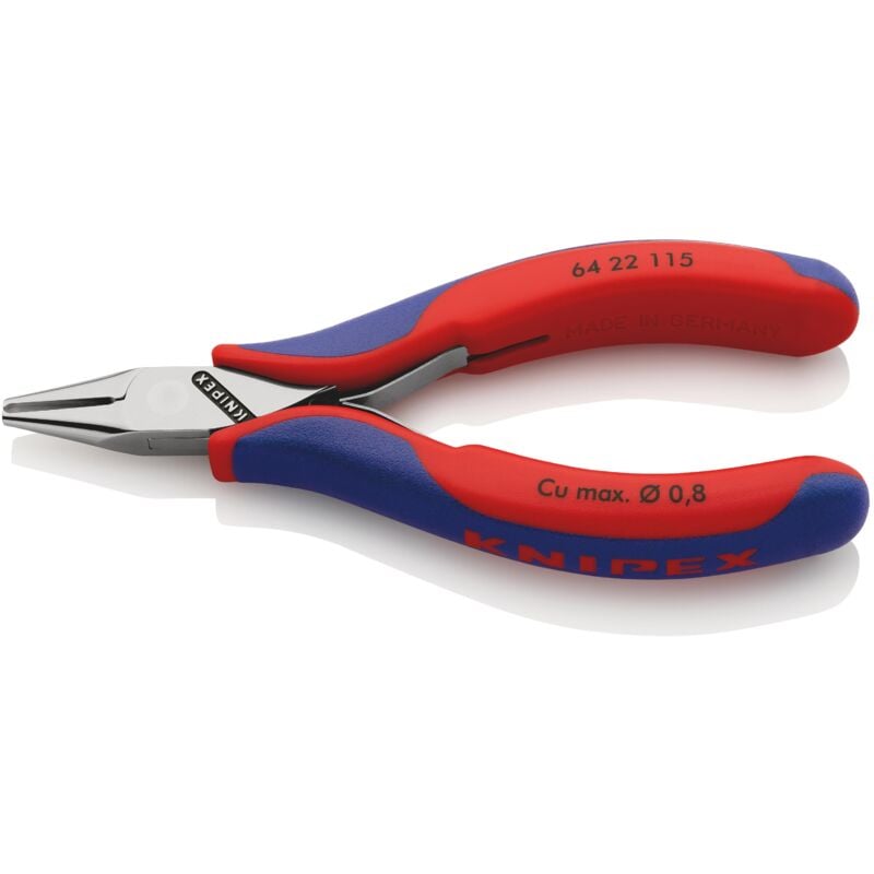 foto del prodotto knipex 64 22 115 tronchese per elettronica con tagliente frontale rivestiti in materiale bicomponente 115 mm