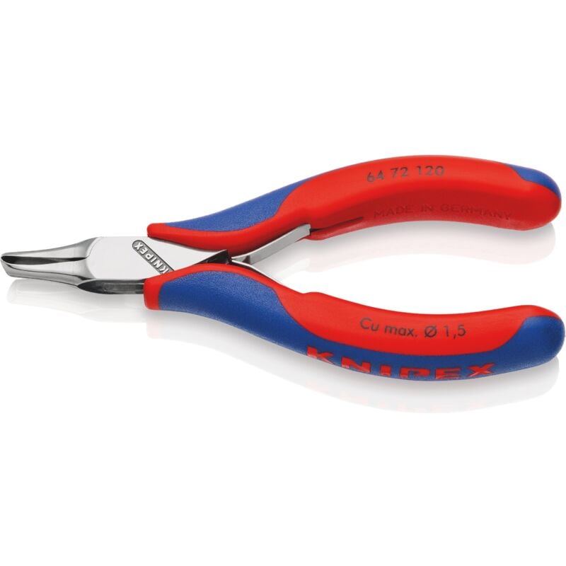 foto del prodotto knipex 64 72 120 tronchese per elettronica con tagliente frontale rivestiti in materiale bicomponente 120 mm