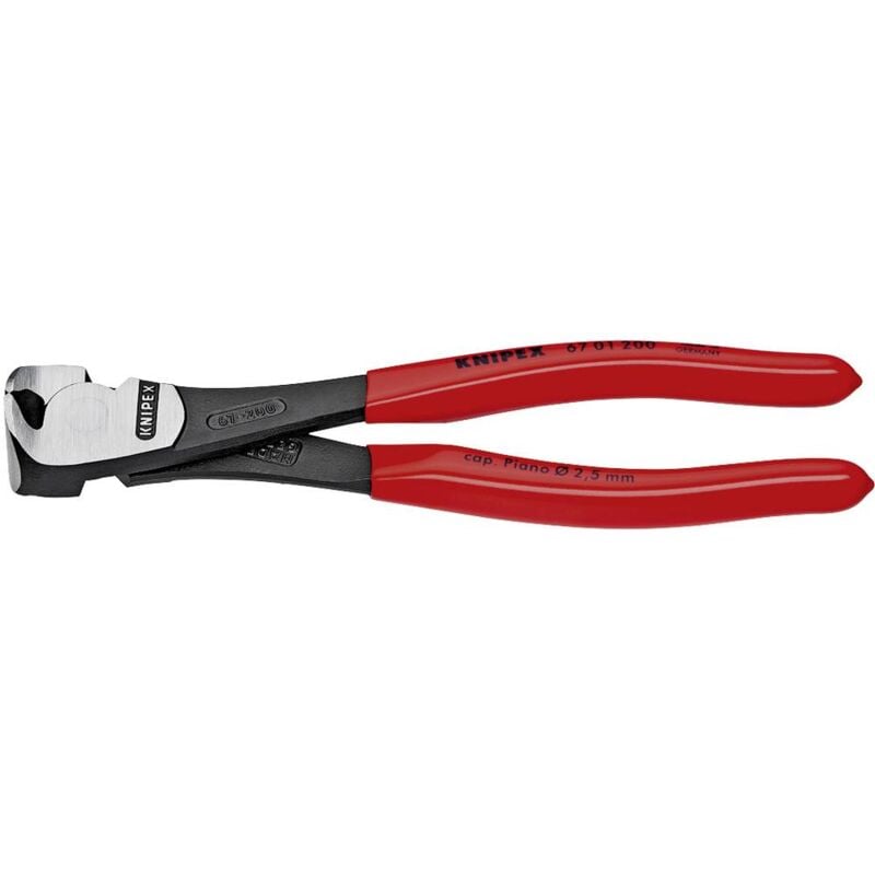 foto del prodotto knipex 67 01 140 officina e meccanica tronchese con tagliente frontale tipo forte con sfaccettatura 140 mm