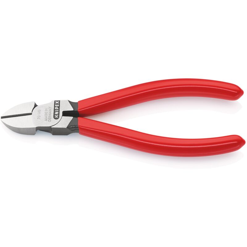 foto del prodotto knipex 70 01 140 tronchese laterale per meccanica rivestiti in resina sintetica bonderizzata nera 140 mm
