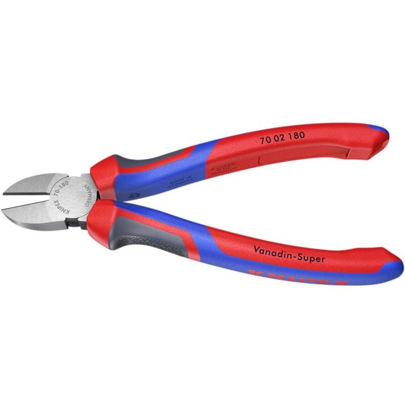 foto del prodotto knipex 70 02 180 officina e meccanica tronchese laterale con sfaccettatura 180 mm