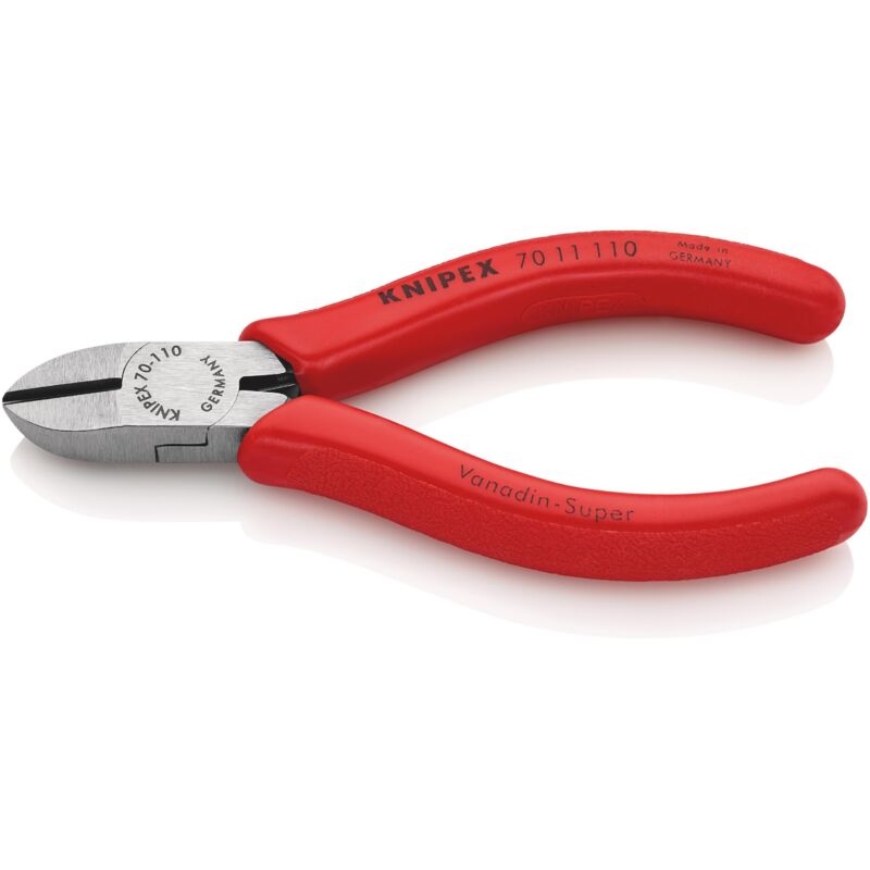 foto del prodotto knipex 70 11 110 tronchese laterale per meccanica rivestiti in resina sintetica bonderizzata nera 110 mm