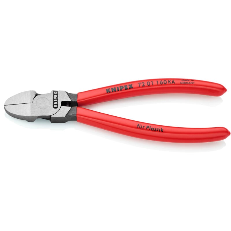 foto del prodotto knipex 72 01 160 ka tronchesi per resina sintetica testa tonda rivestiti in resina sintetica 160 mm