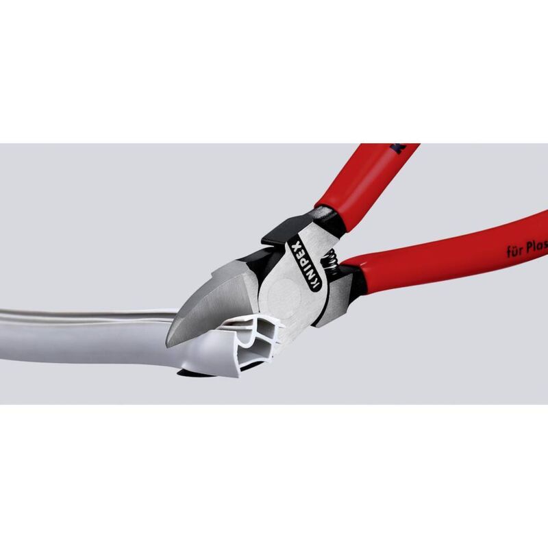 foto del prodotto knipex 72 02 125 officina e meccanica tronchese laterale per materie plastiche senza sfaccettature 125 mm