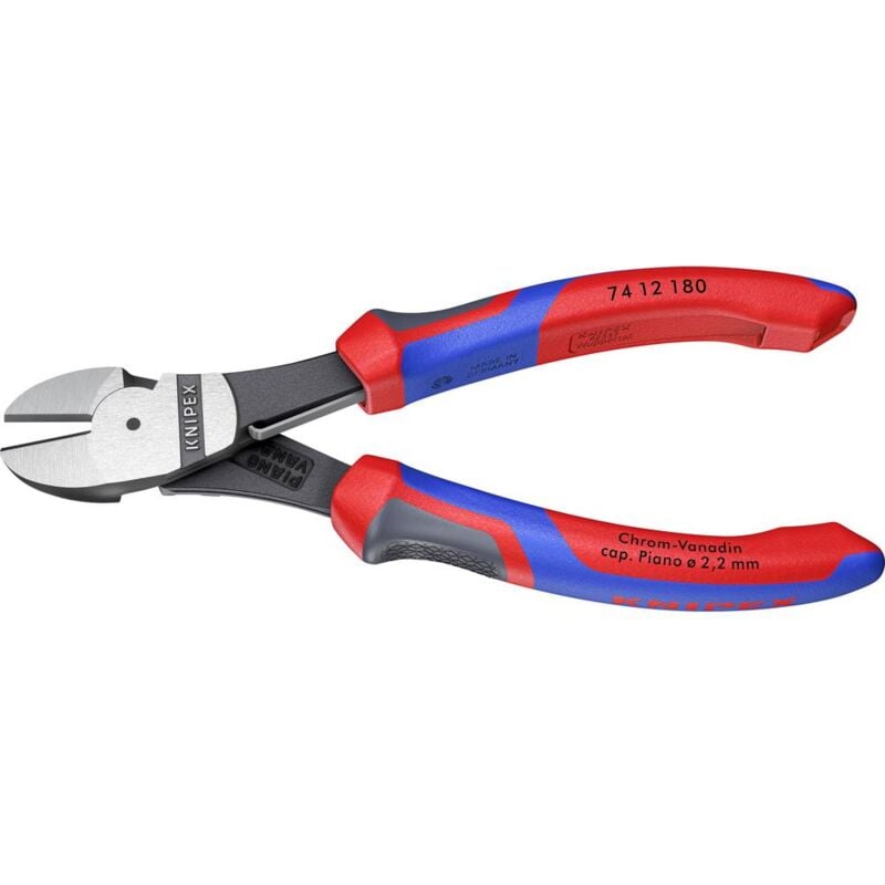 foto del prodotto knipex 74 12 180 officina e meccanica tronchese con taglienti laterali tipo forte con sfaccettatura 180 mm