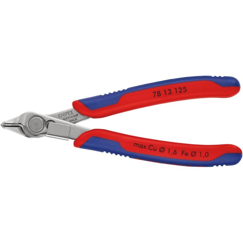 foto del prodotto knipex 78 13 125 electronic super knips rivestiti in materiale bicomponente 125 mm