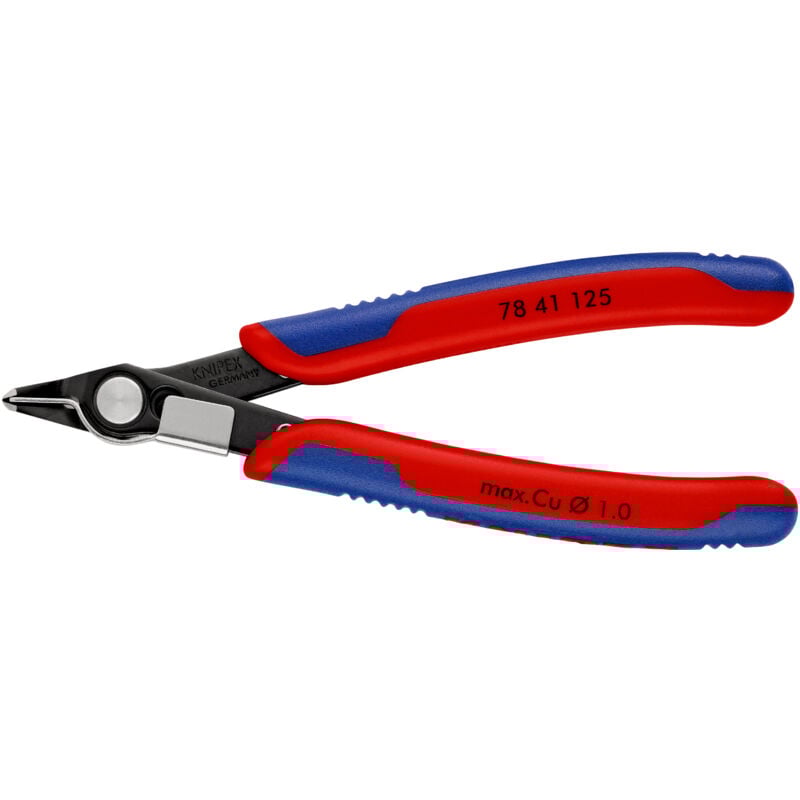 foto del prodotto knipex 78 41 125 electronic super knips con manici multicomponente brunita 125 mm