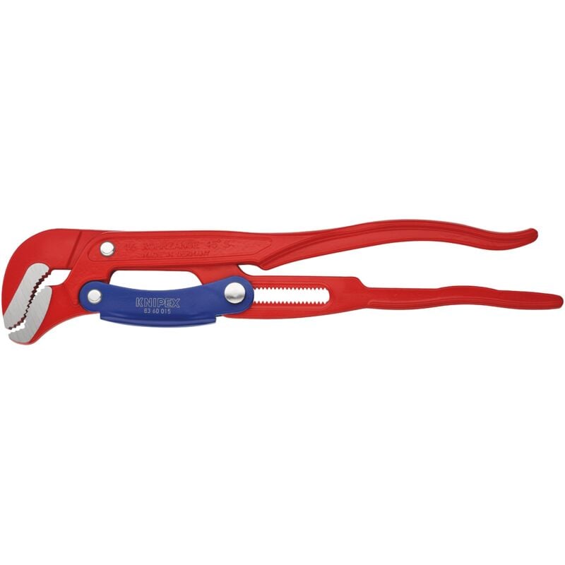 foto del prodotto knipex 83 60 015 giratubi con ganasce ad s con regolazione rapida rossa, verniciata a polvere 420 mm