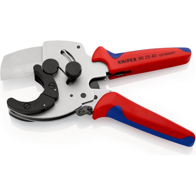 foto del prodotto knipex 90 25 40 tagliatubi per tubi di plastica ad elevato spessore rivestiti in materiale bicomponente cromata 210 mm