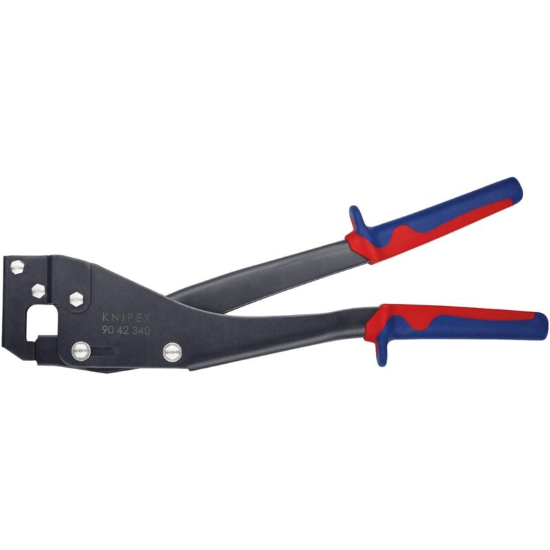 foto del prodotto knipex 90 42 340 ean punzonatrice per profili di lamiera rivestiti in materiale bicomponente brunita 340 mm
