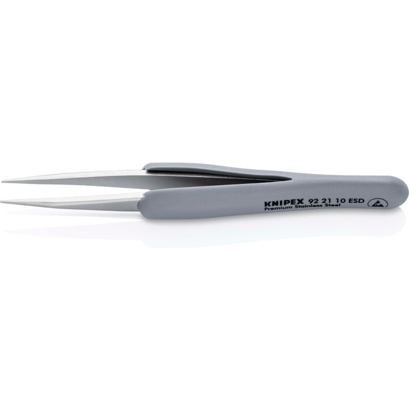 foto del prodotto knipex 92 21 10 esd pinzetta di precisione con impugnatura in gomma esd 123 mm