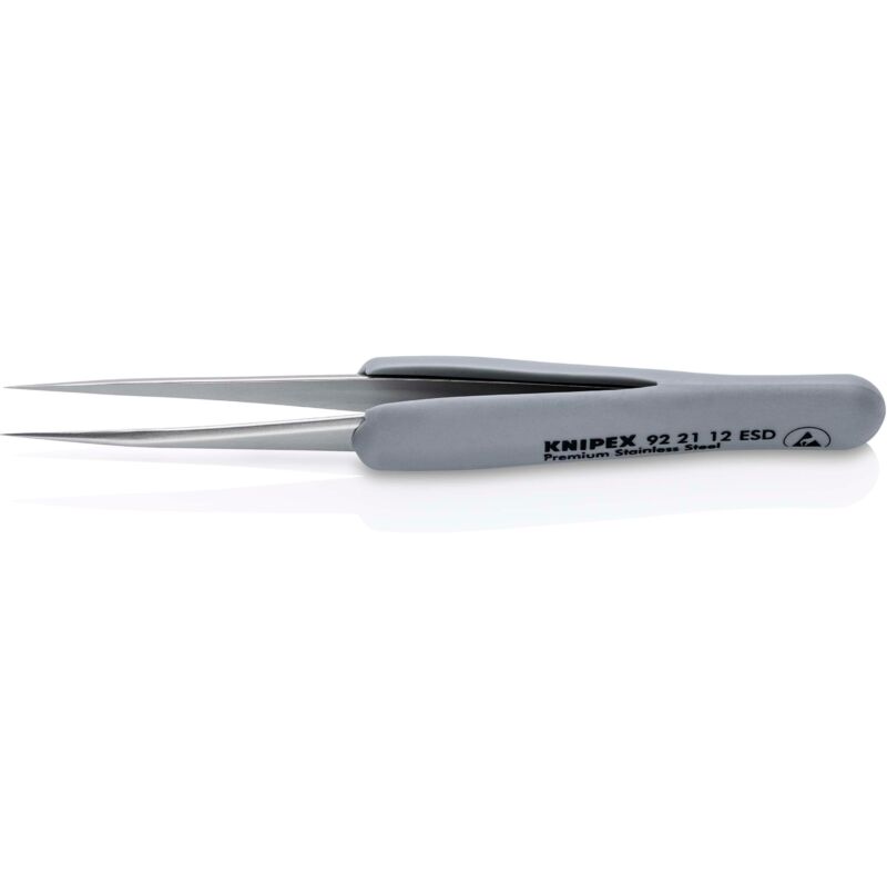foto del prodotto knipex 92 21 12 esd pinzetta di precisione con impugnatura in gomma esd 112 mm