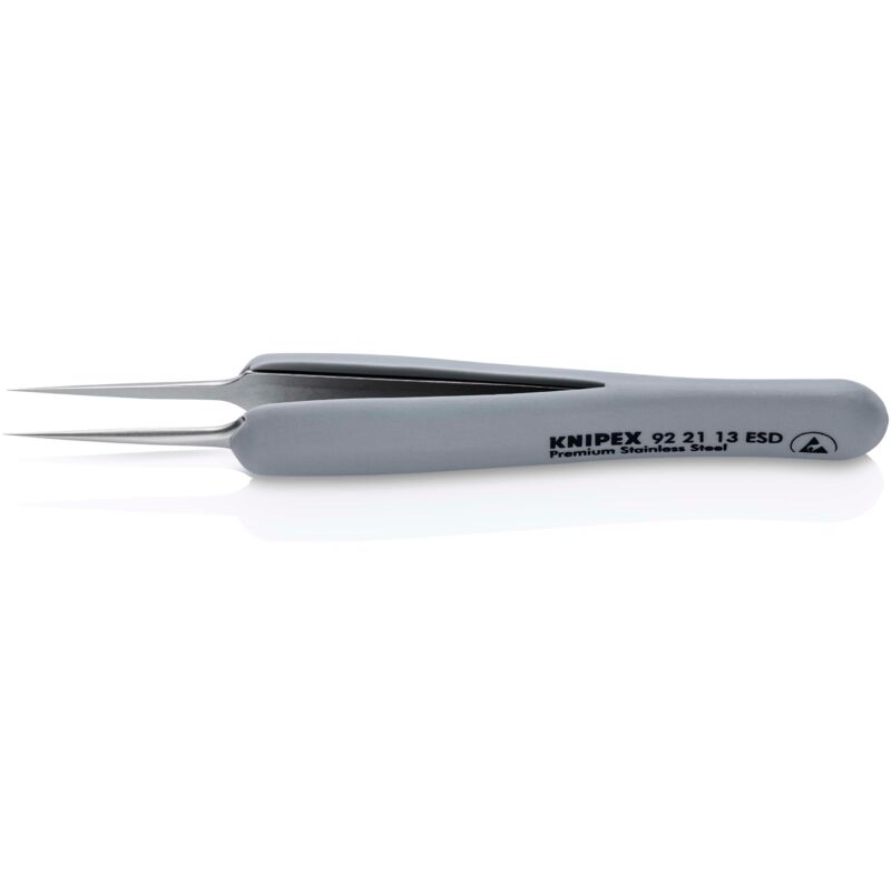foto del prodotto knipex 92 21 13 esd pinzetta di precisione con impugnatura in gomma esd 112 mm